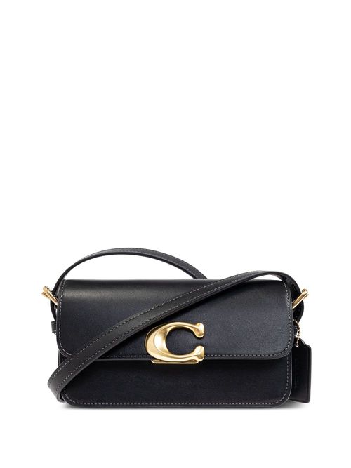 Coach logo-plaque shoulder bag - Black