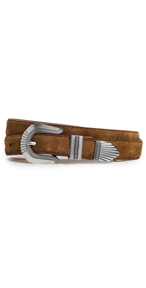 Overt Western Belt Warm Chestnut Suede