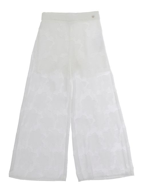 Metallic Heart Fil Coupé Trousers — White