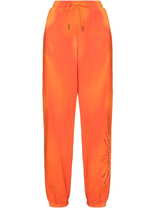 Lex tie-dye cotton track pants - Orange