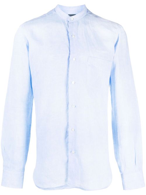 Long-sleeve linen shirt - Blue
