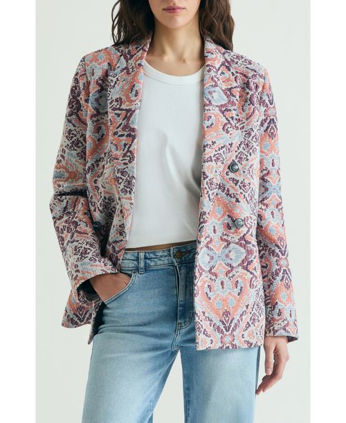 Women's Jacquard Print Blazer - Open Miscellaneous