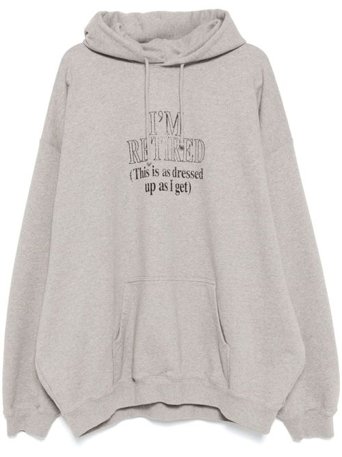 Slogan print hoodie - Grey