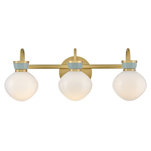 Lacquered Brass LED Bathroom Vanity Light from the Lucy Collection
