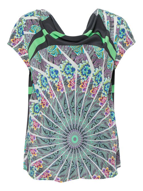 Paisley floral t-shirt - Green