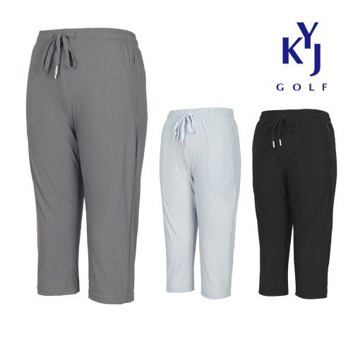 Women's Capri Cool Ice Slim Spandex Banding 8 Length Pants KNMLHS69 