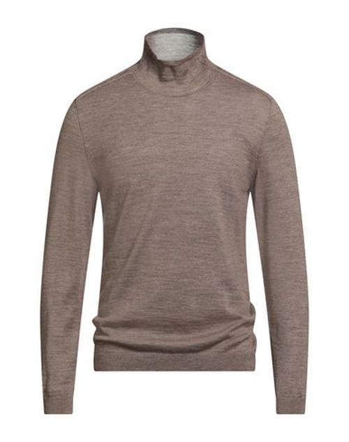 Man Turtleneck Khaki Size XL Alpaca wool, Silk
