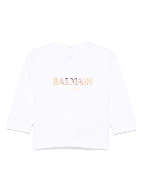 Logo-embroidered sweatshirt - White