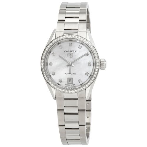 Carrera Automatic Diamond White Mother of Pearl Dial Ladies Watch WBN2414.BA0621
