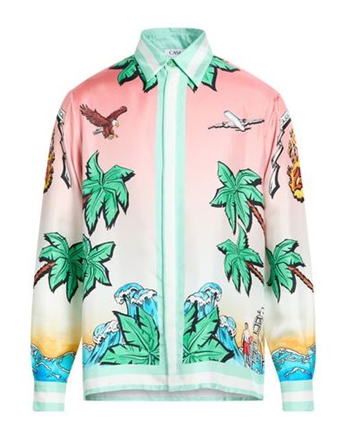 Man Shirt Light pink Size S Silk