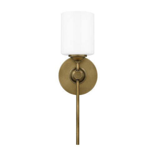 Weathered Brass One Light Wall Sconce from the Aria Collection