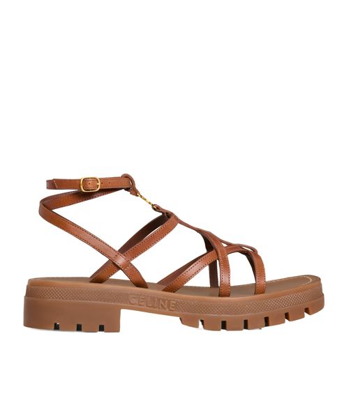 CELINE - CLEA TRIOMPHE STRAPPY SANDAL in CALFSKIN - VEGETAL TANNING