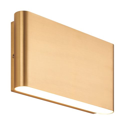 Aged Gold Brass LED Outdoor Lantern from the Beckett Collection