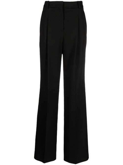 Box-pleat high-waisted trousers - Black