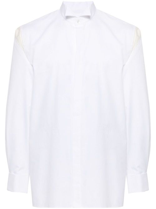 Unfinished-effect shirt - White