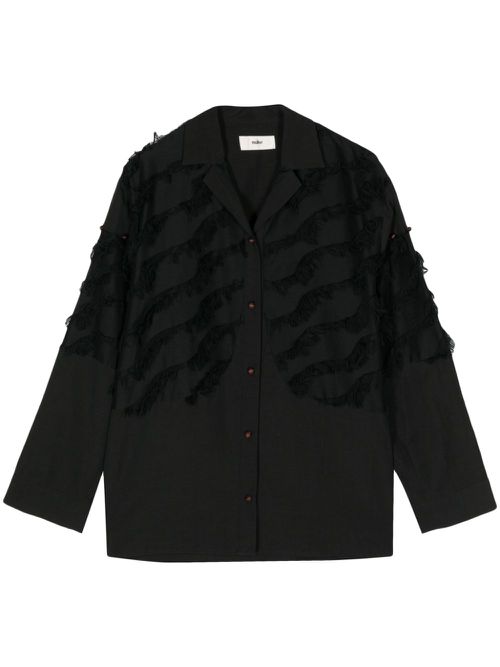 Surge fringed shirt - Black