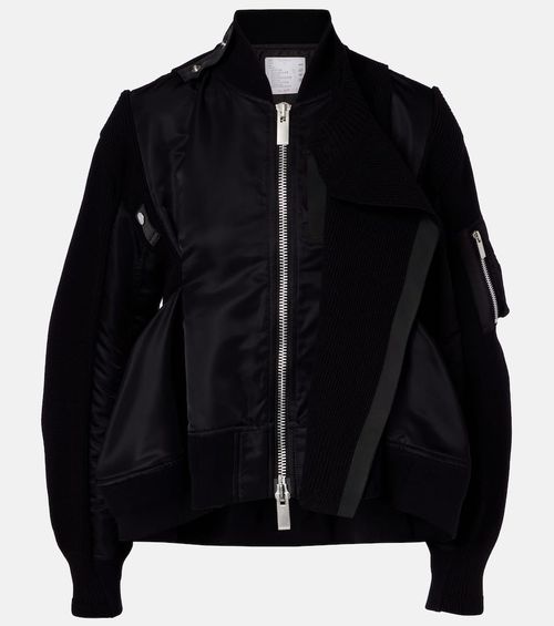 Paneled blouson jacket