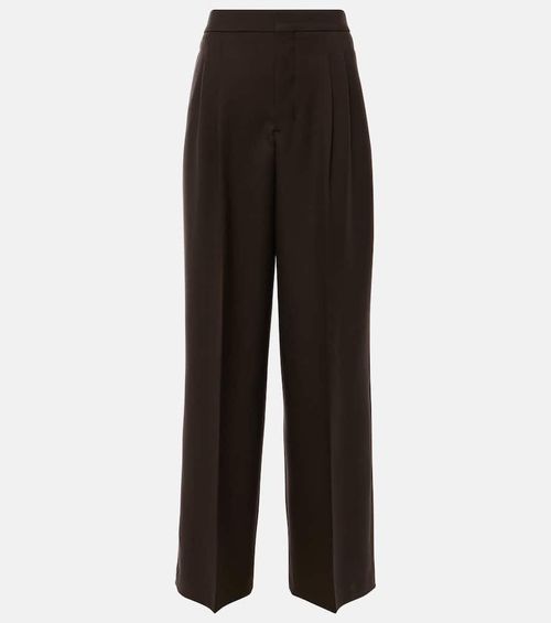 Virgin wool straight-leg pants