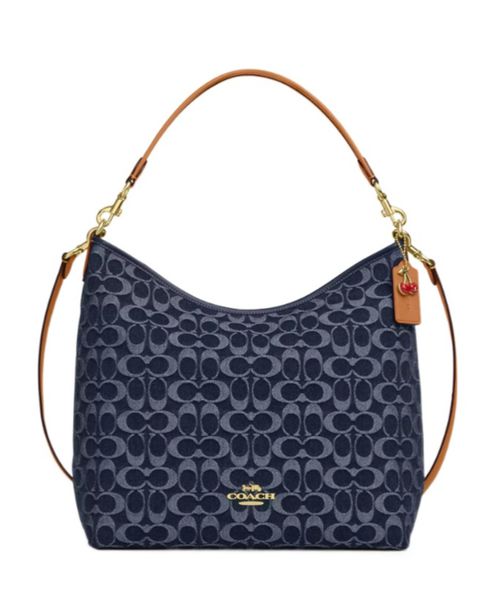 Laurel Large Shoulder Bag In Signature Denim