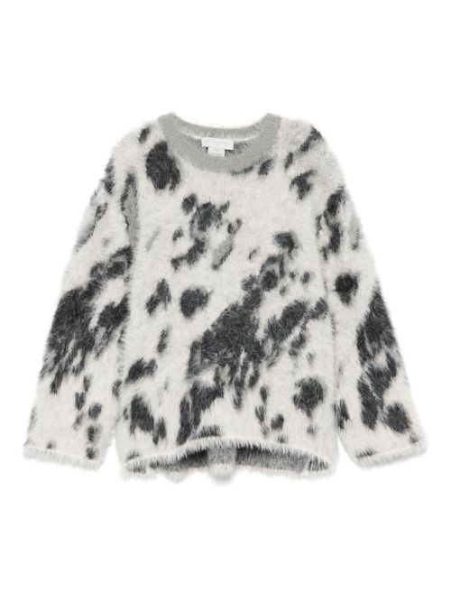 Animal-print sweater - White