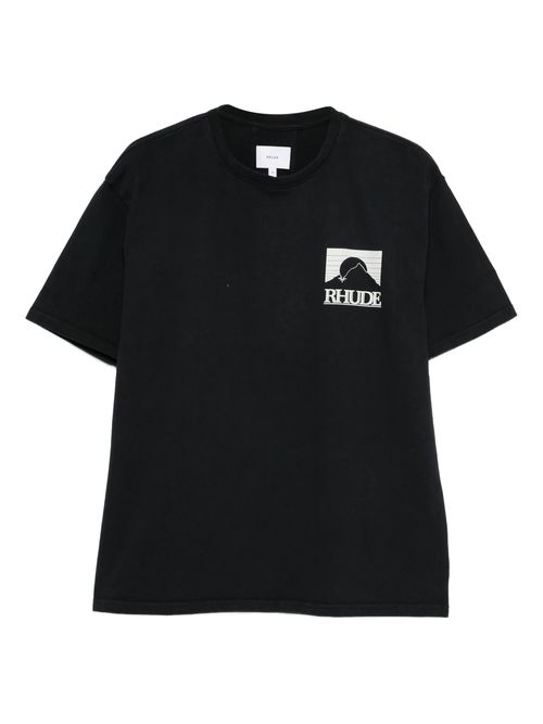 Logo Crewneck T-Shirt with Chest & Back Print