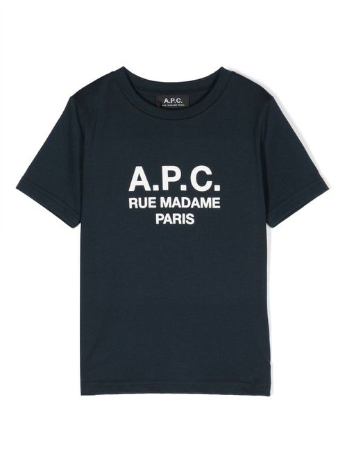 Logo-print cotton T-shirt - Blue