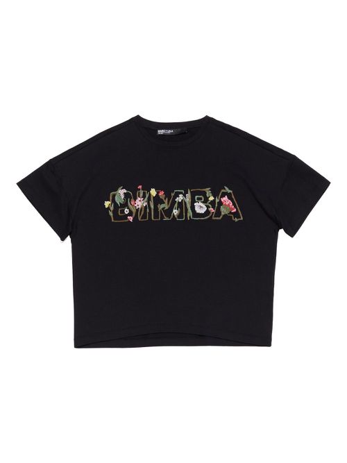 Bimba y Lola embellished graphic T-shirt - Black