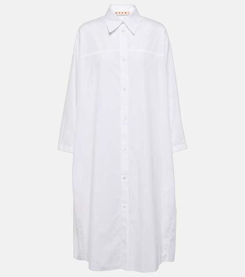Cotton poplin shirt dress