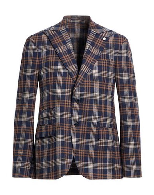 Man Blazer Midnight blue Size 40 Wool, Cotton, Polyamide, Polyester, Acrylic