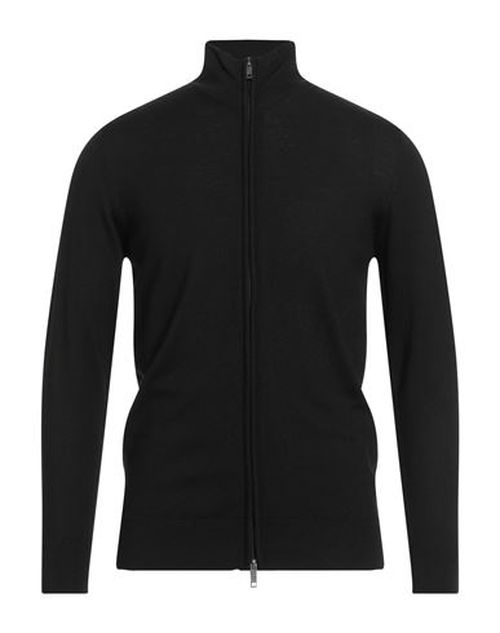 Man Cardigan Black Size M Wool