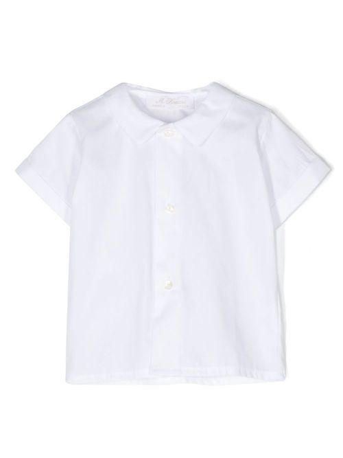 Short-sleeve cotton shirt - White