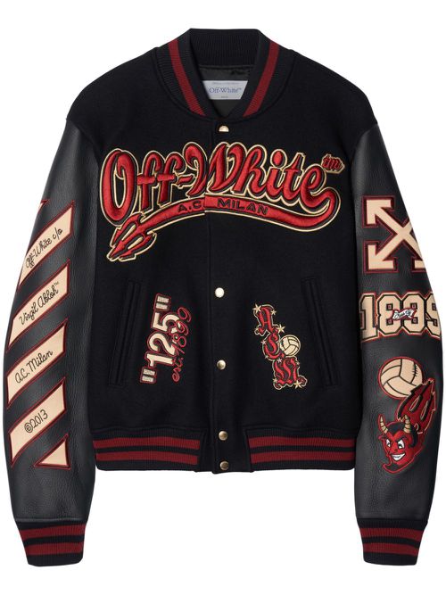 X A.C. Milan logo-appliquéd varsity jacket - Black