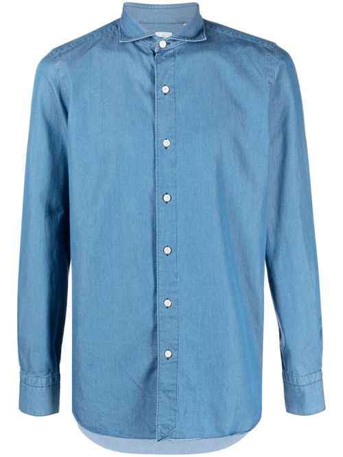 Long-sleeve denim shirt - Blue