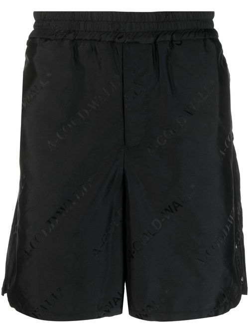 Monogram-print shorts - Black