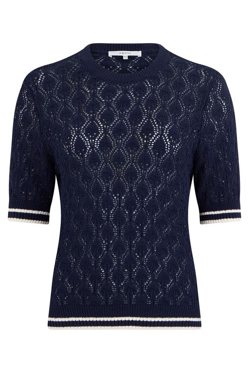 Diamond Pattern Short Sleeve Top