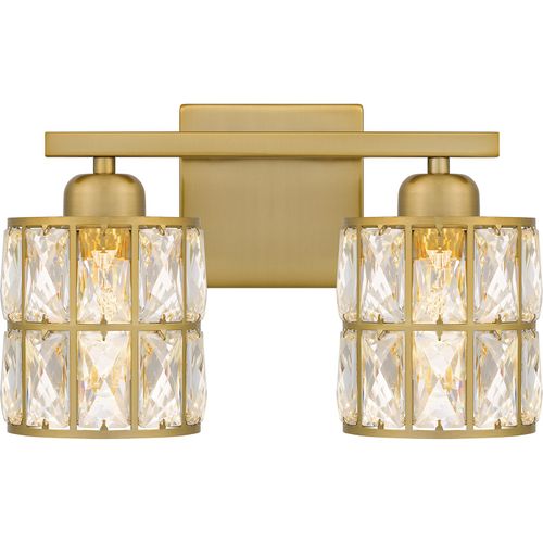 Aged Brass Two Light Bath from the Gibson Collection