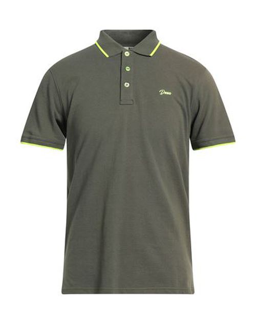 Man Polo shirt Military green Size S Cotton