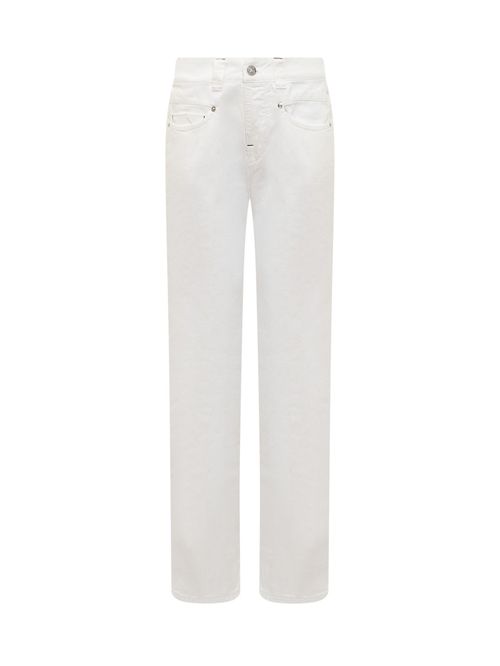 White Straight High Rise Jeans