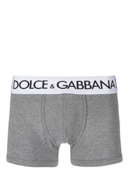 Logo-waistband stretch boxers - Grey