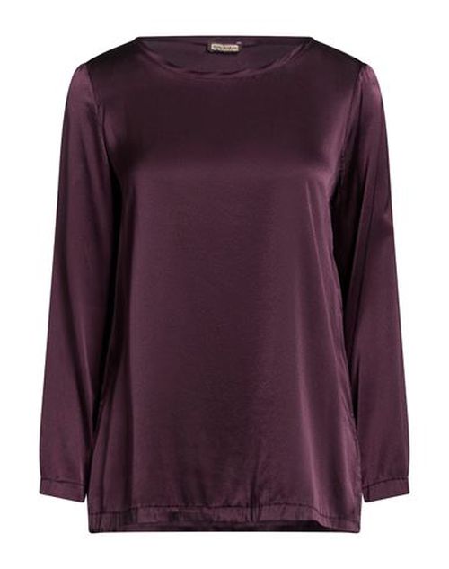 Malìparmi Woman Top Dark purple Size 8 Silk, Elastane