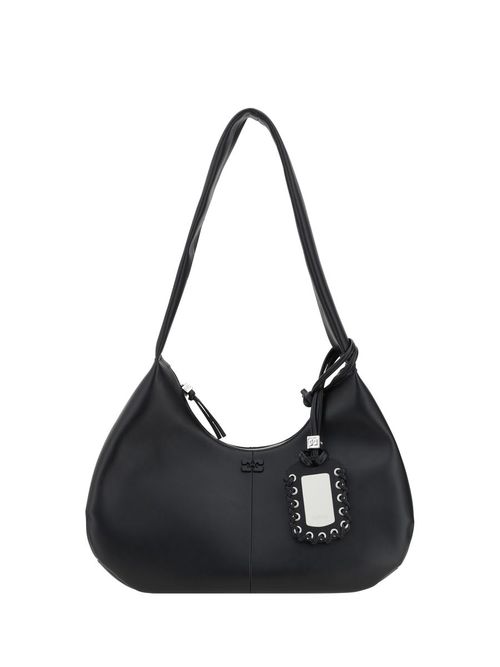 'Hobo' Shoulder Bag In Black Leather