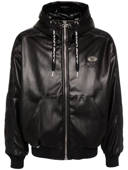 Faux-leather jacket - Black