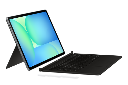 Book Cover Keyboard with trackpad - AI Key for Galaxy Tab S10 FE+ Black