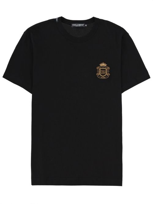 Cotton T-shirt with Heraldic Patch