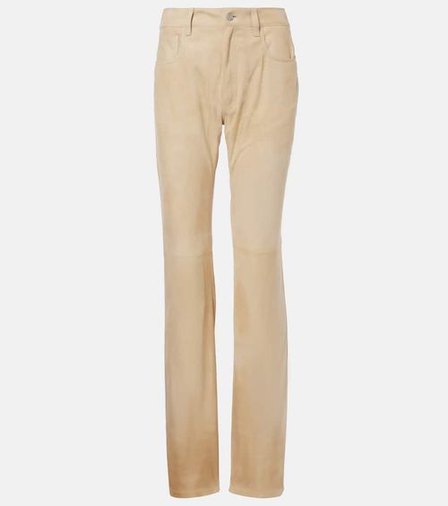 Scottie low-rise leather straight pants