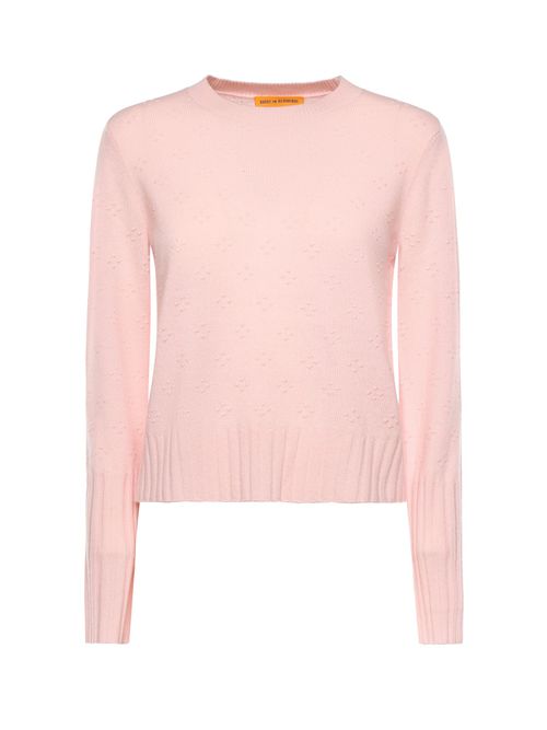 Compass Shrunken Crew Cashmere Sweater