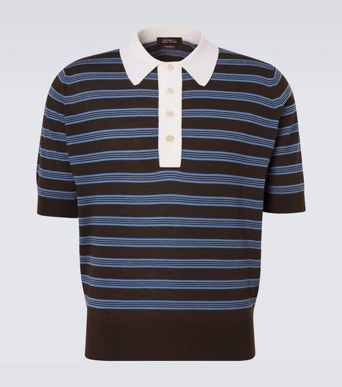 Breeze striped wool polo sweater