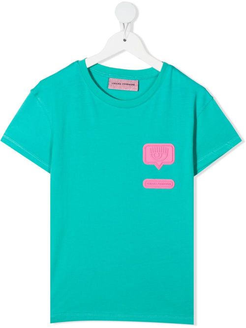 Eyelike patch cotton T-shirt - Green