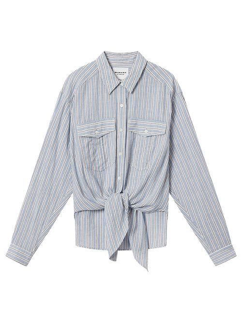 Nath Tie-Up Striped Cotton Voile Shirt