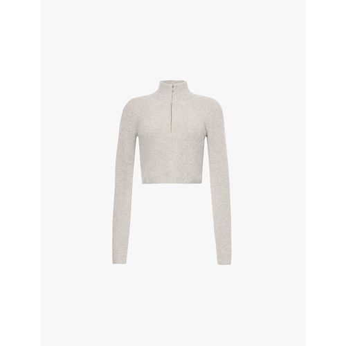Womens Light Brown Tiboli High-neck Organic-cashmere Jumper S/m
